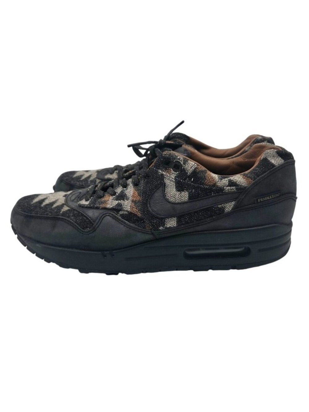 Nike Air Max 1 Pendleton QS Men's Size 10 Sneakers Black Ale Brown Aztec